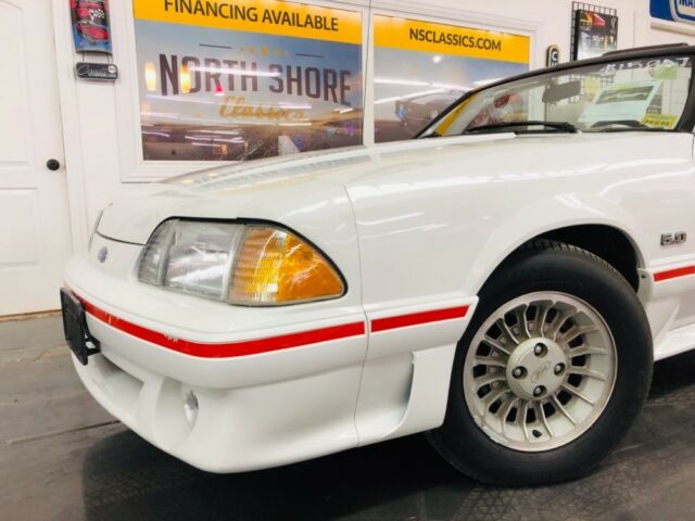 1987 White Ford Mustang Convertible