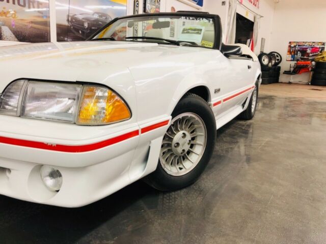 1987 White Ford Mustang Convertible