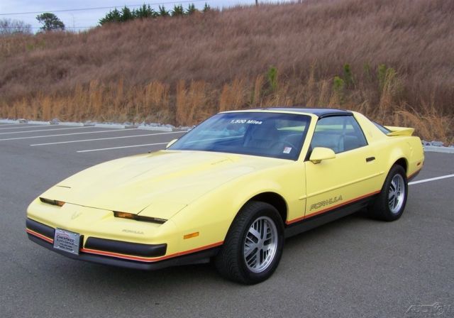 1987 Yellow Pontiac Firebird Coupe