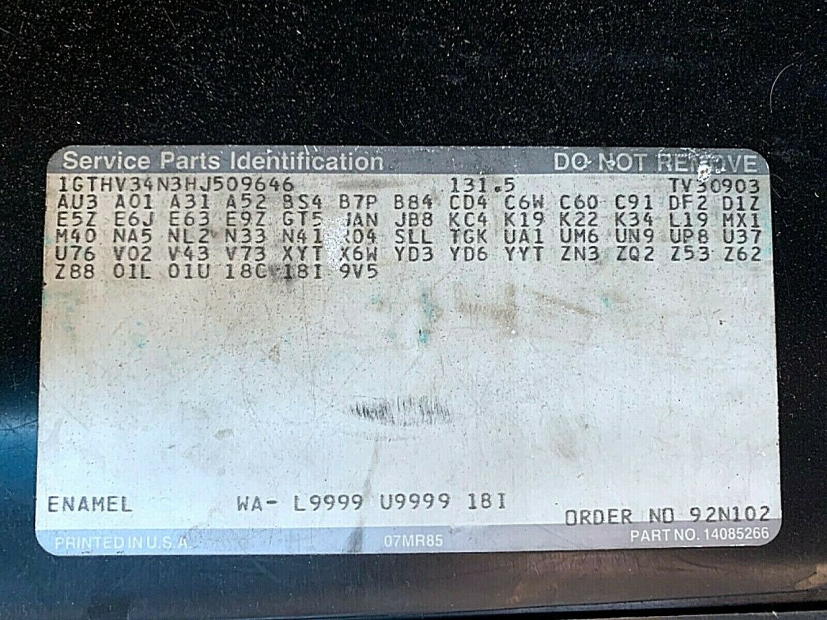 1987 Green Chevrolet C/K Pickup 3500 Standard Cab Pickup