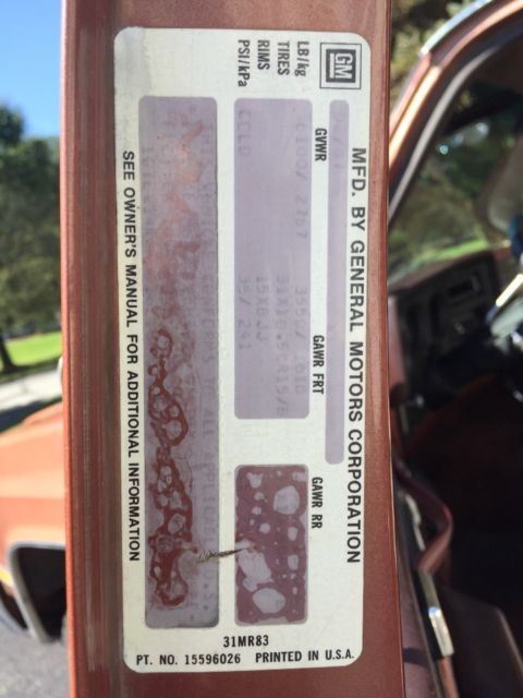 1987 Brown GMC Sierra 1500