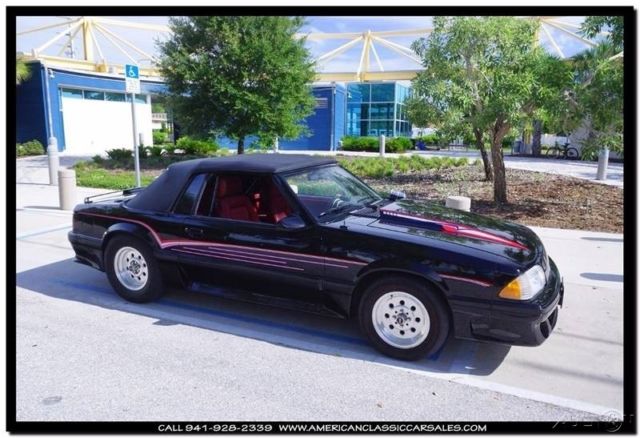 1987 Black Ford Mustang Convertible