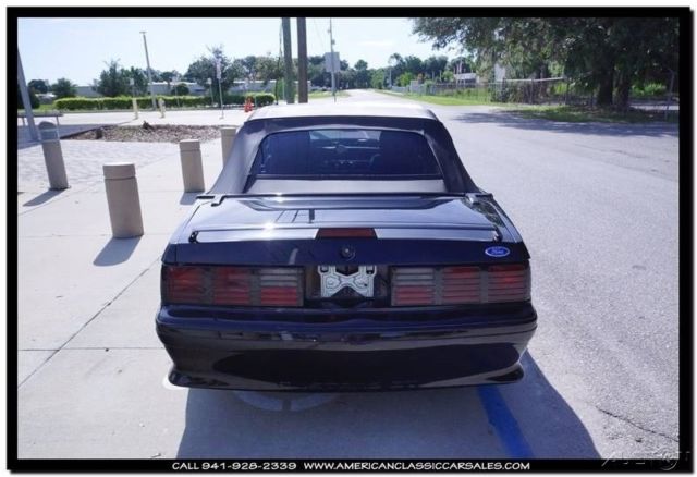 1987 Black Ford Mustang Convertible