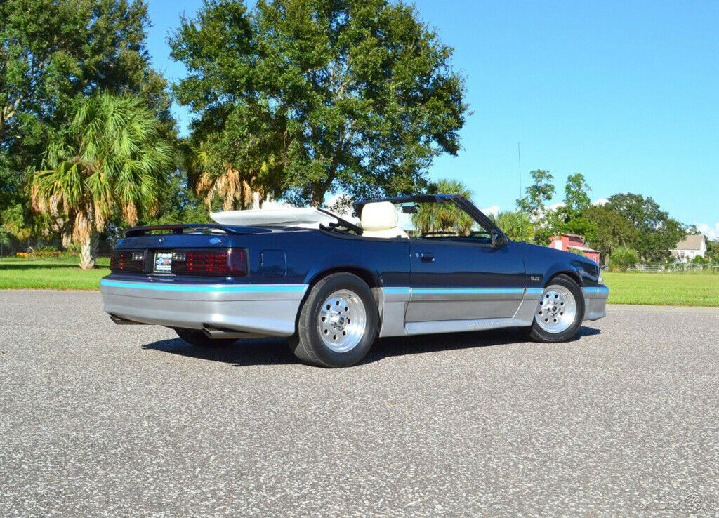 1987 Blue Ford Mustang Convertible