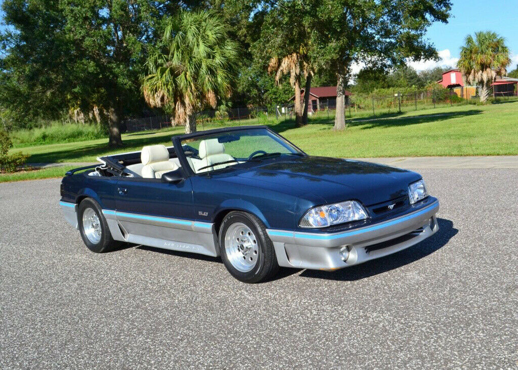 1987 Blue Ford Mustang Convertible