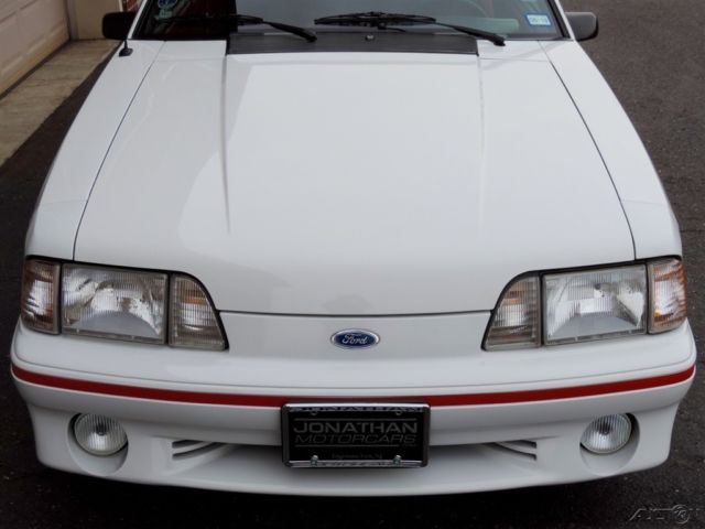 1987 White Ford Mustang Hatchback