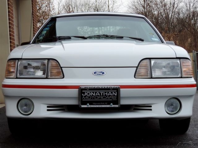 1987 White Ford Mustang Hatchback