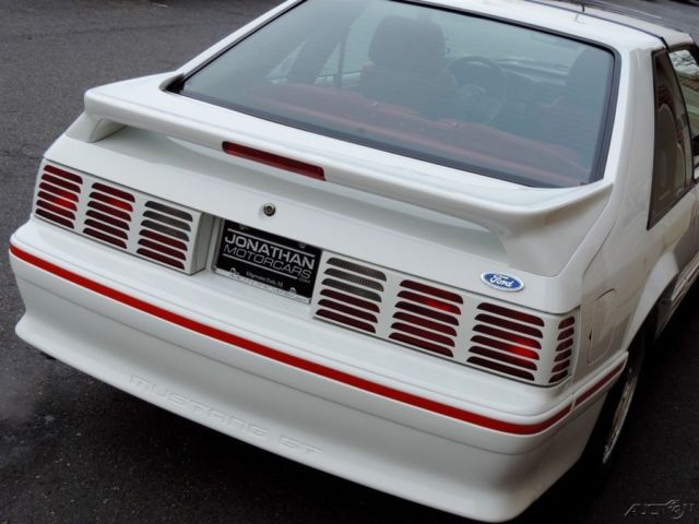 1987 White Ford Mustang Hatchback