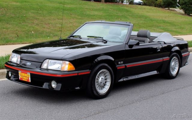 1987 Gray Ford Mustang Convertible