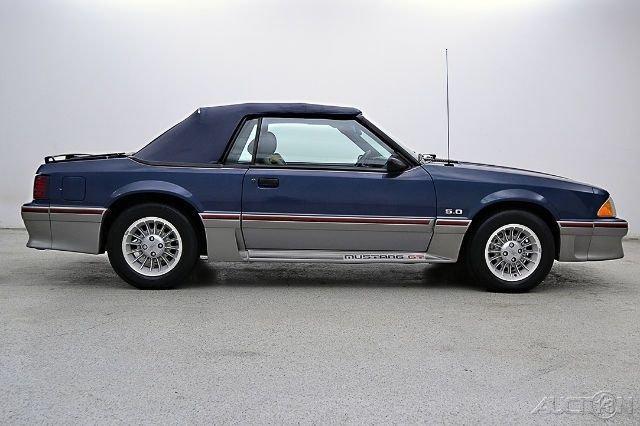 1987 Blue Ford Mustang Convertible