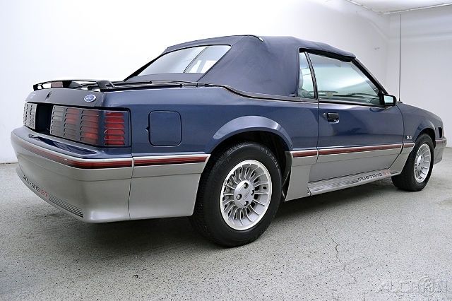 1987 Blue Ford Mustang Convertible