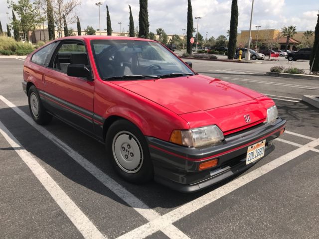 1987 Red Honda CRX