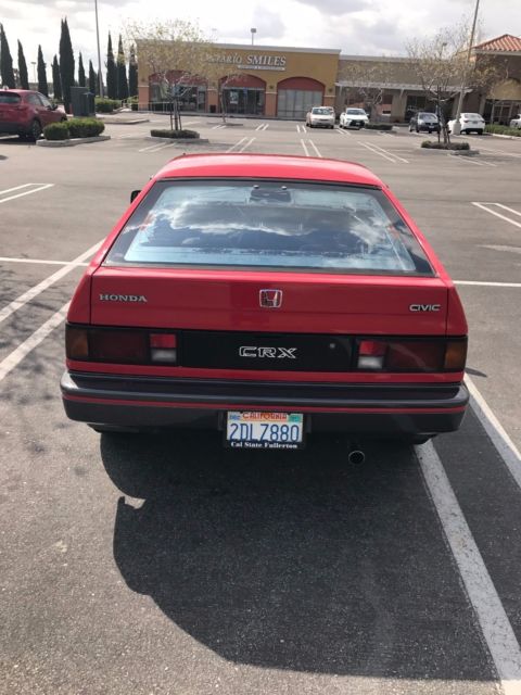 1987 Red Honda CRX