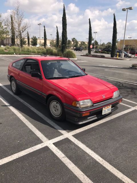 1987 Red Honda CRX