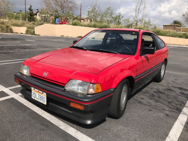 1987 Red Honda CRX