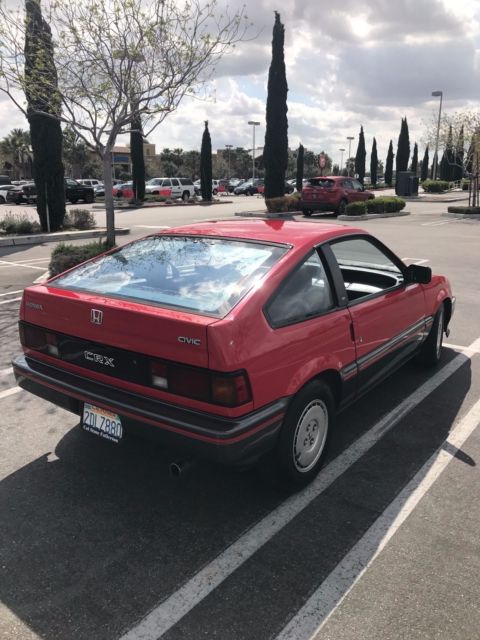 1987 Red Honda CRX