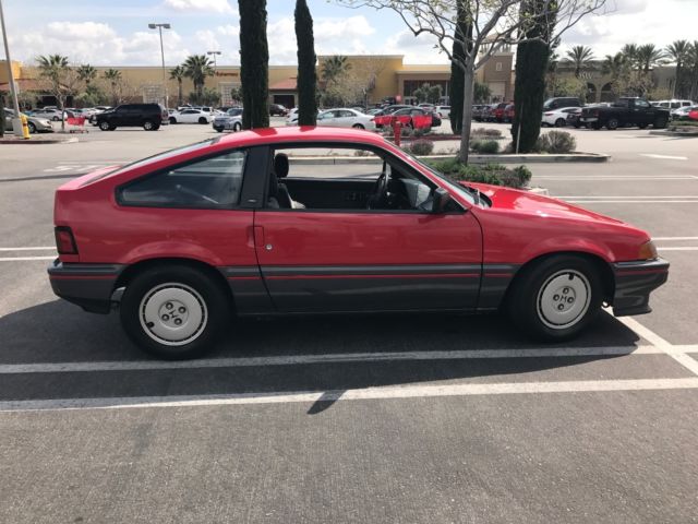 1987 Red Honda CRX