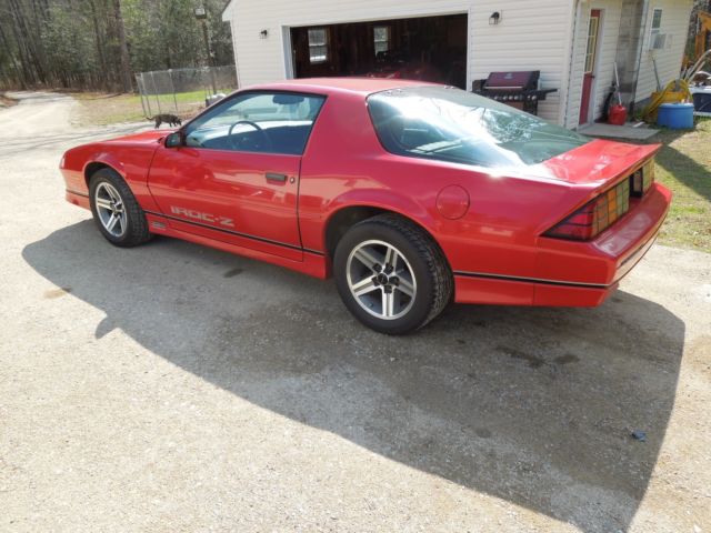 1987 red Chevrolet Camaro Coupe