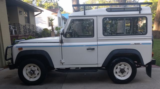1987 White Land Rover Defender SUV