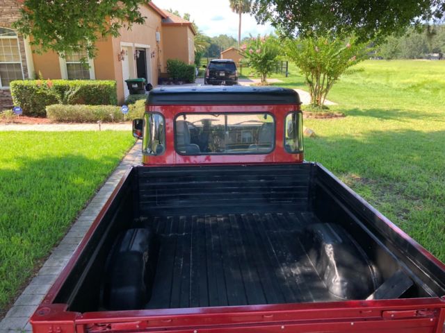 1987 Red Land Rover Defender Standard Cab Pickup