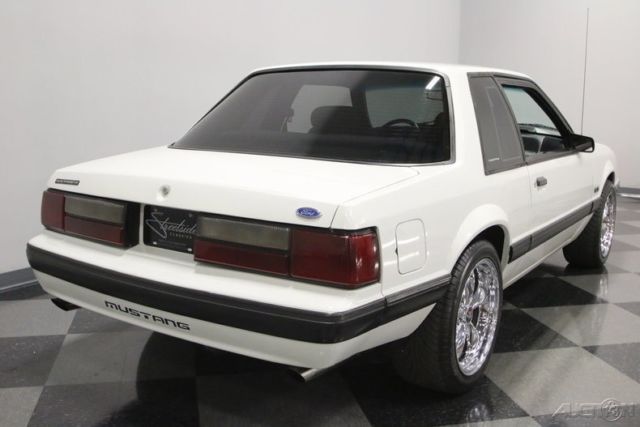 1987 White Ford Mustang