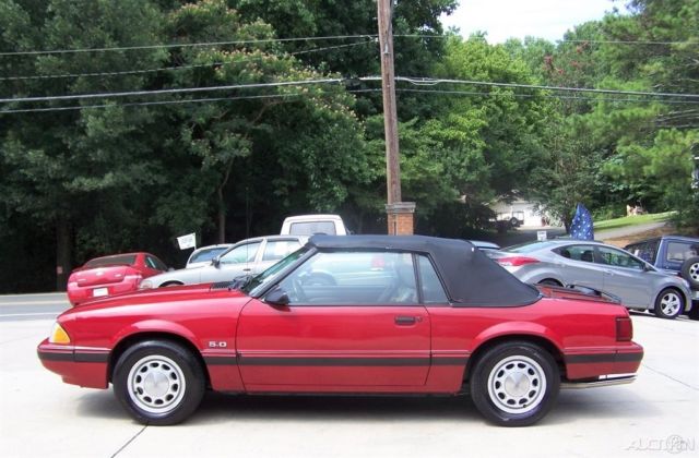1987 Red Ford Mustang