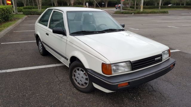 1987 White Mazda 323 Hatchback