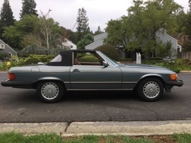 1987 Teal Mercedes-Benz SL-Class Convertible