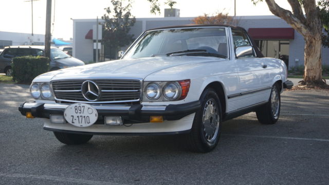 1987 Arctic White Mercedes-Benz 500-Series Convertible