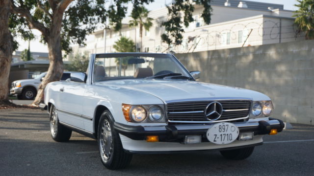 1987 Arctic White Mercedes-Benz 500-Series Convertible