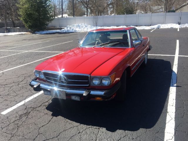 1987 Red Mercedes-Benz SL-Class Convertible