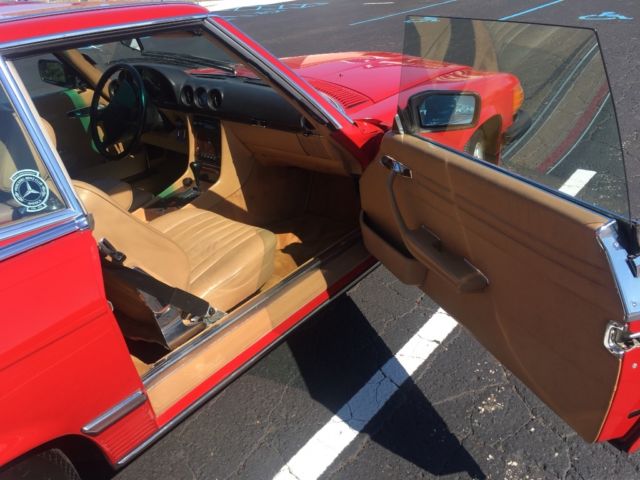 1987 Red Mercedes-Benz SL-Class Convertible