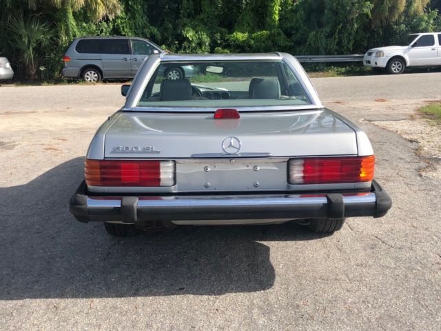 1987 Silver Mercedes-Benz SL-Class Convertible