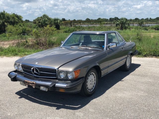 1987 Gray Mercedes-Benz SL-Class Convertible