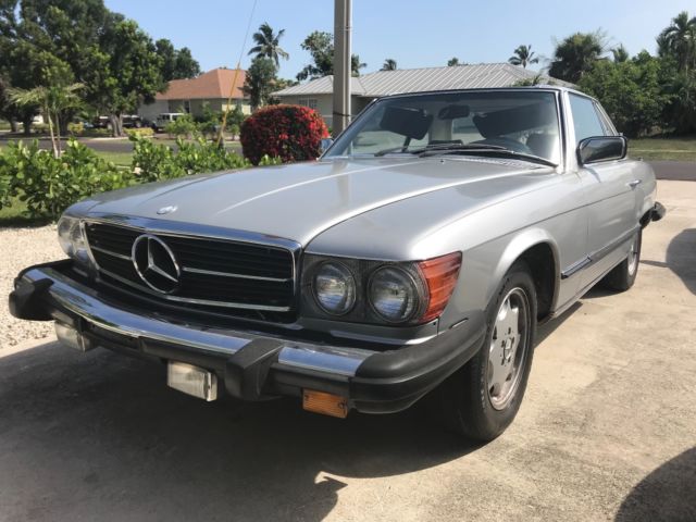 1981 Silver Mercedes-Benz SL-Class Convertible