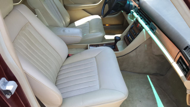 1987 Burgundy Mercedes-Benz 400-Series Sedan
