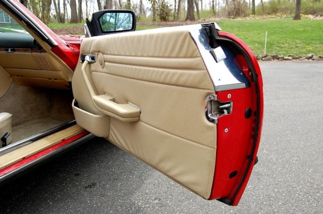 1987 Red Mercedes-Benz SL-Class 2 top convertible