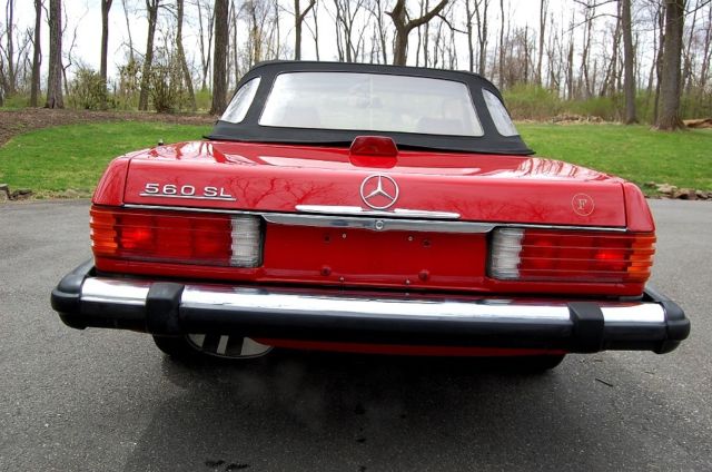 1987 Red Mercedes-Benz SL-Class 2 top convertible