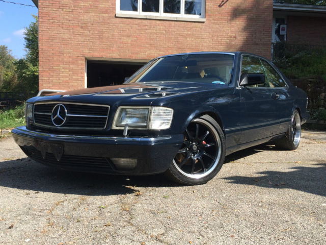 1987 Blue Mercedes-Benz S-Class Coupe