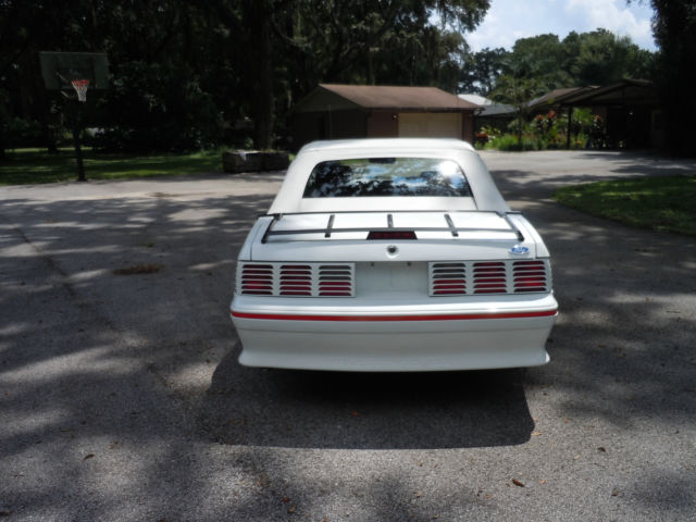 1987 White Ford Mustang Convertible