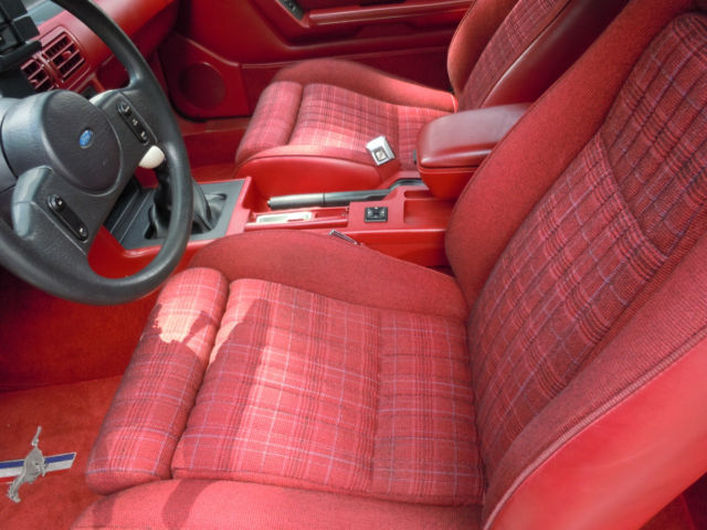 1987 White Ford Mustang Convertible