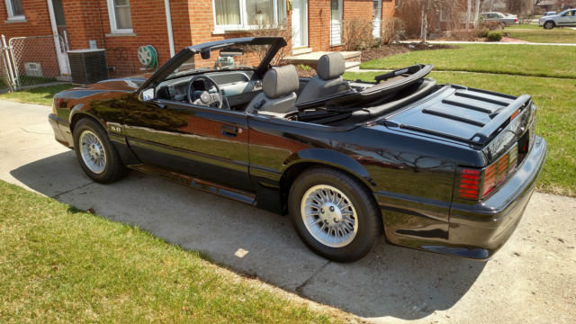 1987 Black Ford Mustang Convertible