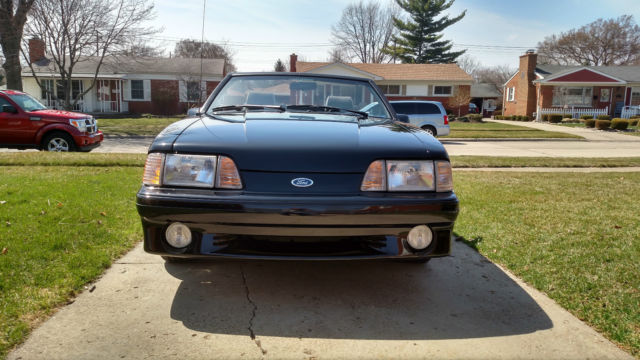 1987 Black Ford Mustang Convertible