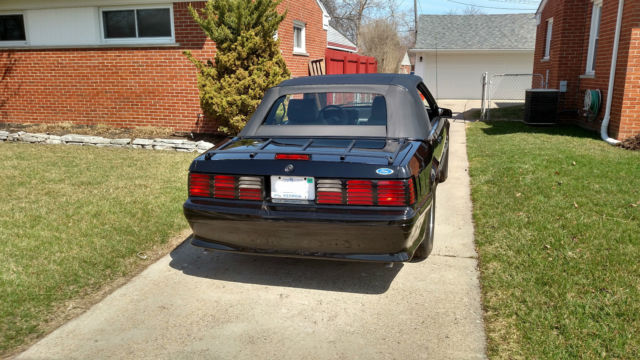1987 Black Ford Mustang Convertible