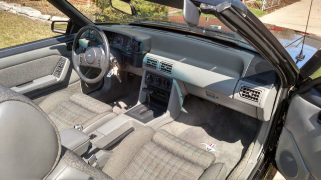 1987 Black Ford Mustang Convertible