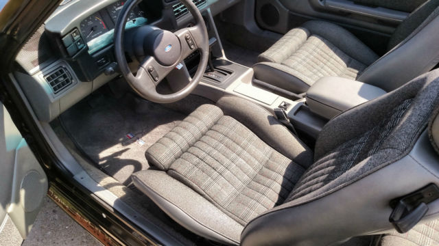 1987 Black Ford Mustang Convertible