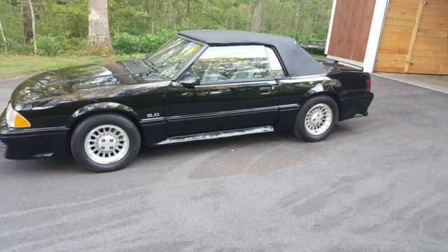 1987 Black Ford Mustang Convertible