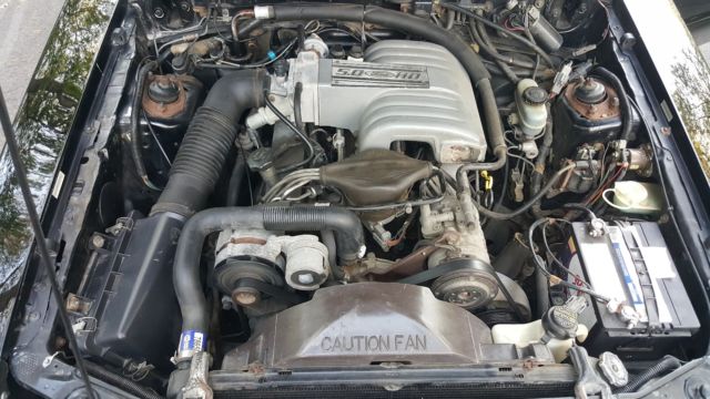 1987 Black Ford Mustang Convertible