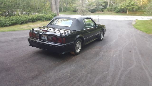 1987 Black Ford Mustang Convertible