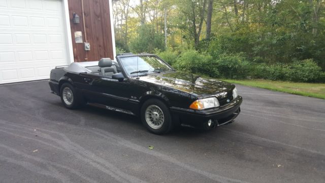 1987 Black Ford Mustang Convertible